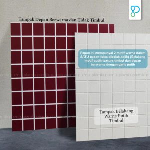 Alas Foto Papan Tiles / Background Foto Hardboard 2 in 1 Color Pattern Pixmix