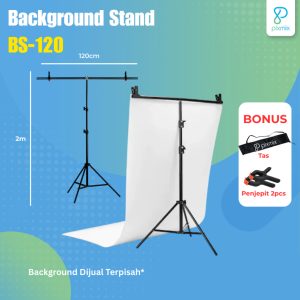 BACKGROUND STAND / TIANG BACKGROUND MINI STUDIO FOTO - TINGGI 2 METER
