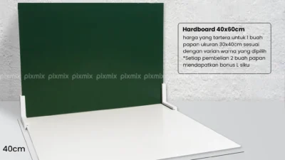 Produk Hardboard Alas Foto 2 Tone White Series Medium Size Pixmix
