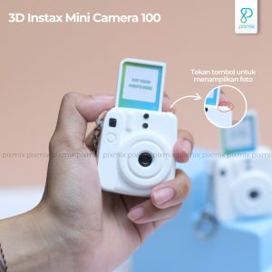 Keychain Miniatur Kamera Mini / 3D Instax Mini Camera 100 | Merchandise Pixmix