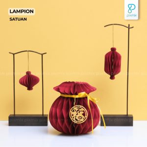 Props Properti Foto Produk Lampion Bulat + Stand / Lonjong / Money Bag CNY / Imlek / Chinese Style | Pixmix