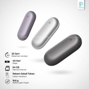 PLAUD Note Pin AI Voice Recorder - Perekam Suara Meeting & Transkripsi Multibahasa