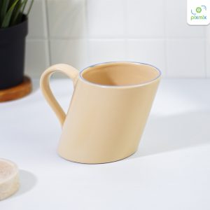 Gelas Mug Miring Aesthetic / Cangkir Keramik Pixmix - Crooked Glass
