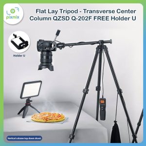 Flat Lay Tripod - Transverse Center Column QZSD Q-202F FREE Holder U