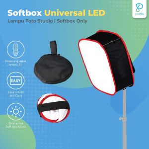 Softbox Universal LED untuk Yongnuo YN300 YN600 Aputure AL528 GVM 520 Godox diffuser Lampu Light Panel - Lampu Foto Studio | Softbox Only
