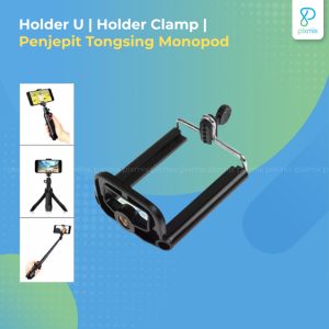 Holder U TERMURAH | holder clamp | penjepit tongsis monopod - holder u dengan ulir besi size M