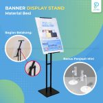 Standing Banner Tripod Banner Type H / Stand Banner 2 Sisi / Tiang Banner Berdiri 60x160cm / Tiang Promosi UMKM Event - B693