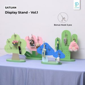 Rak Gantungan Display Stand Produk Aesthetic - Pegboard Vol 1 Bunga / Kaktus / Pohon / Jamur - Pixmix