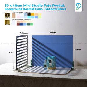 Alas Foto Produk Aesthetic - Mini Studio Foto 30 x 40cm Background Board & Gobo Shadow Panel | Alas Foto Papan Lipat - Pixmix