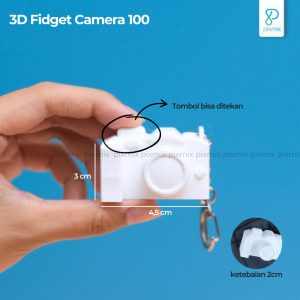 Keychain 3D Fidget Camera / Miniatur Kamera Mini | Merchandise Pixmix