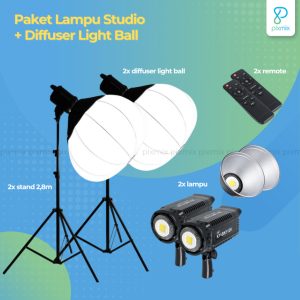 Softbox Lighting Studio Foto / Lampu Konten Kreator Cool White 6000K - Epix KY-BK1120 + 2.8M Tripod