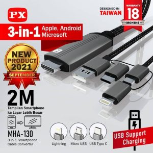 Kabel HDMI Mirroring Type-C / Micro / Lightning / Adapter Konverter