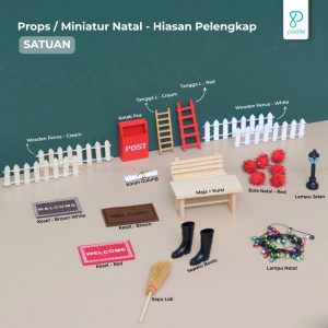 Props Properti Foto Produk Miniatur Tema Natal / Christmas