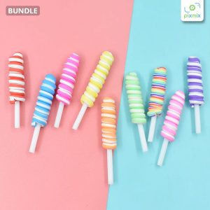 Props Properti Foto Produk Lollipop Spiral Artificial / Candy / Aksesoris Permen Palsu