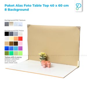 Alas Foto Konten - Paket Table Top 40 x 60cm 8 Background | Alas Foto Papan - Background Foto Produk PVC Hardboard Pixmix