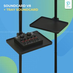 Soundcard Pengatur Suara Live V8 & Tatakan | Audio Broadcasting Livestreaming Audio USB External Bluetooth