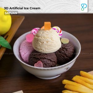 Props Properti Foto Produk 3D Ice Cream Artificial / Fake Es Krim