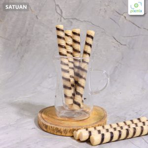 Props Properti Foto Produk - Chocolate Roll Artificial / Wafer Stick Palsu Pixmix