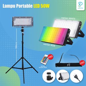 Lampu LED Foto Studio 50W / Lampu Sorot Flood Light - Perlengkapan Foto Video Produk