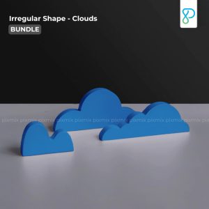 Props Properti Foto Produk Irregular Shape Aesthetic / Clouds Shape Pixmix Gio