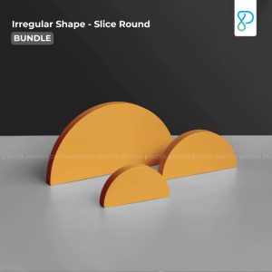 Props Properti Foto Produk Slice Round / Irregular Shape Aesthetic / Pixmix Gio