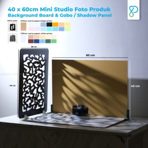 Mini Studio Foto Produk - Background Board & Gobo / Shadow Panel 40 x 60cm | Alas Konten | Alas Foto Papan - Pixmix