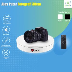 Alas Putar Fotografi 30cm - Rotating Display Stand Base Mirror Surface