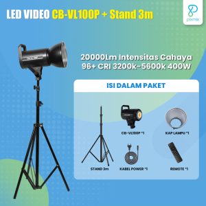 Lampu Studio Foto Video Photography Light 2 in 1 Color 400W - CB-VL100P / Livestreaming Lighting