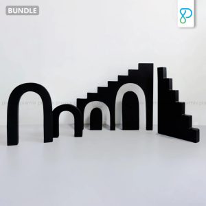 Properti Foto Produk Geometri Set Tangga - Pixmix Gio