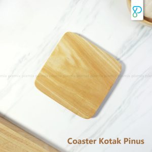 Tatakan Gelas Coaster Kotak Pinus | Properti Foto Produk