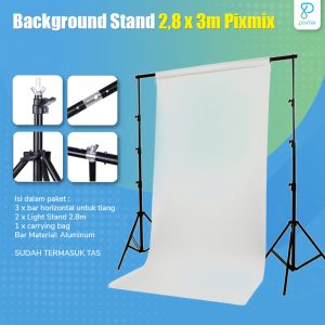 Background Stand 2,8 X 3M - Pixmix + Penjepit