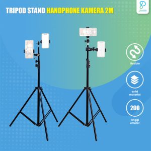 Tripod Handphone Kamera - Light Stand 2m with holder hp + ballhead Pixmix | EPIX TH2BA