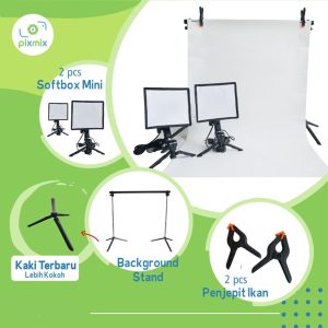 Paket Set Mini Studio Foto Pixmix + Mini Softbox
