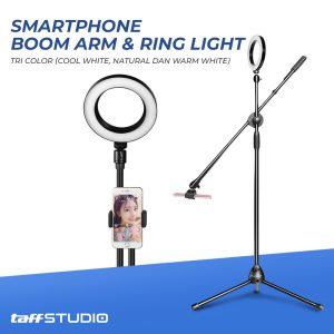Tripod Flat Lay | Lightupfoto Boom Arm + Ringlight