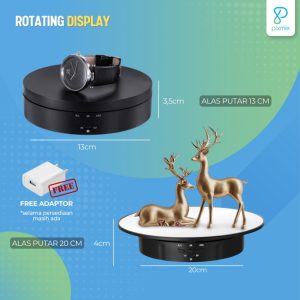 Alas Putar Fotografi Rotating Display Stand Base Mirror Surface 13cm