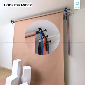 Expander Background Studio 3 Slot | Penyangga Background Foto & Video Dengan Hook Multifungsi / Bracket Gantung Pixmix
