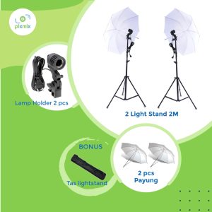 LAMPU STUDIO FOTO | TIPE U200 (paket sepasang)