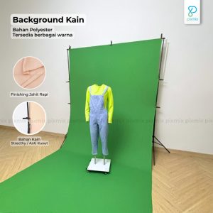 Background Kain Green Screen | Backdrop Foto Studio - 2.4 x 6 Meter