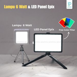 Lampu Mini Studio - 6 Watt / LED Panel Epix / Lampu Foto Produk / Lighting